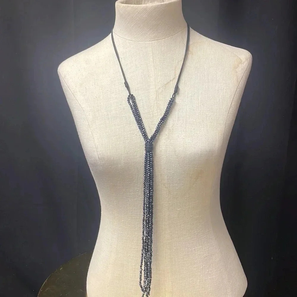 Long Blue Necklace‎